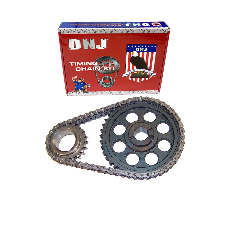 DNJ TK4113 Timing Chain Kit for 1984-2001 Ford, Lincoln, Mercury Bronco, Capri, Colony Park 5.0L-5.8L V8 16V OHV 302cid - Image 1